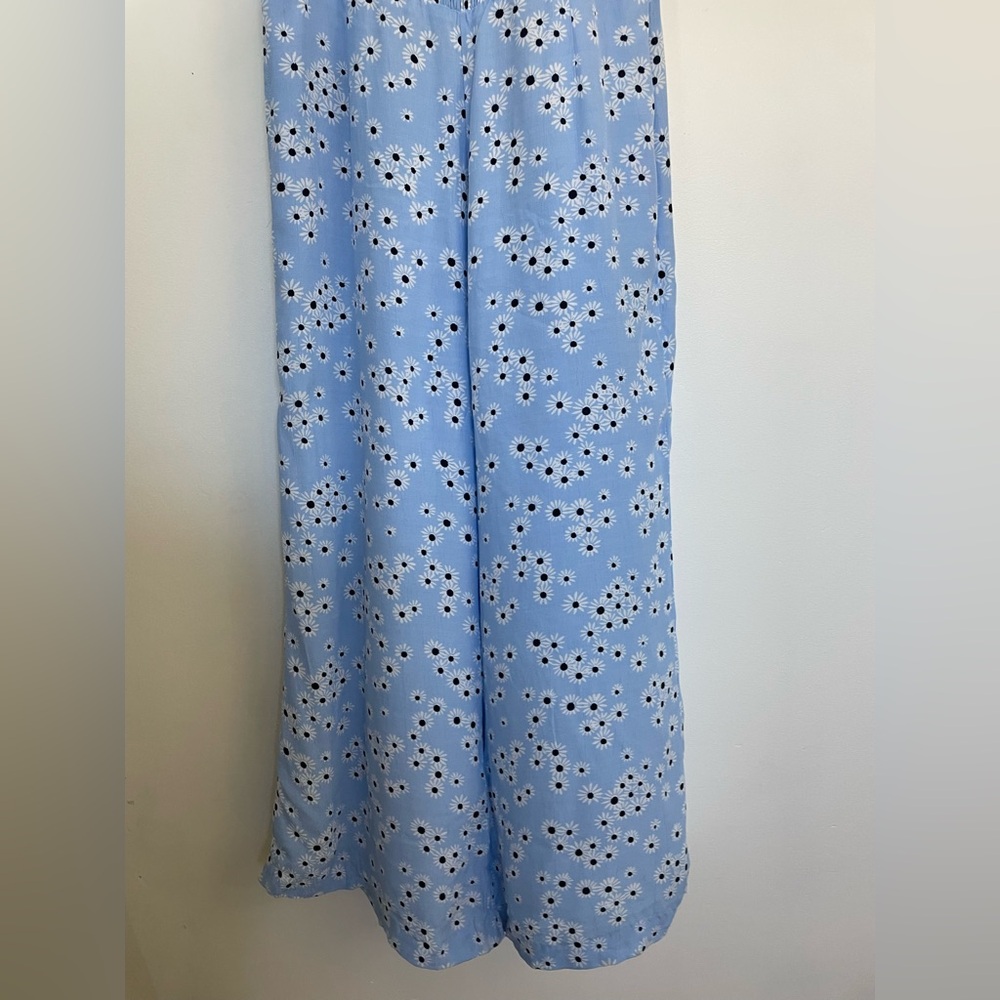 FAITHFULL THE BRAND Essa Floral Della Jumpsuit Size 8 Smocked Bodice Puff Sleeve - Picture 5 of 8